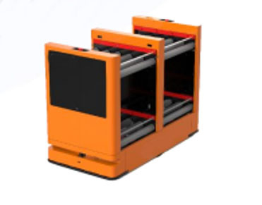 70dB AGV Automated Guided Vehicle Double-Layer Roller Backpack AGV Material Box Docking Single 50KG-100KG Customized