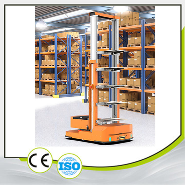 AGV Automated Guided Vehicle Light Load 30KG Material Box AGV Differential Drive Telescopic Clip Lifting Height 2m