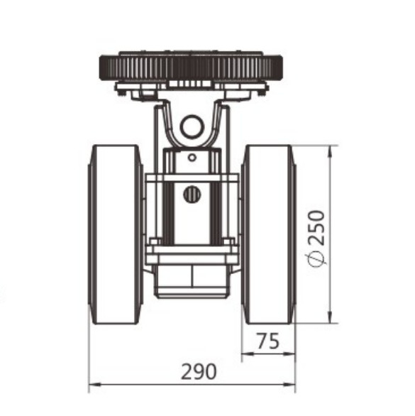 1500W AGV Steering Wheel Assembly Drives Horizontal Two Wheel Differential Series In One
