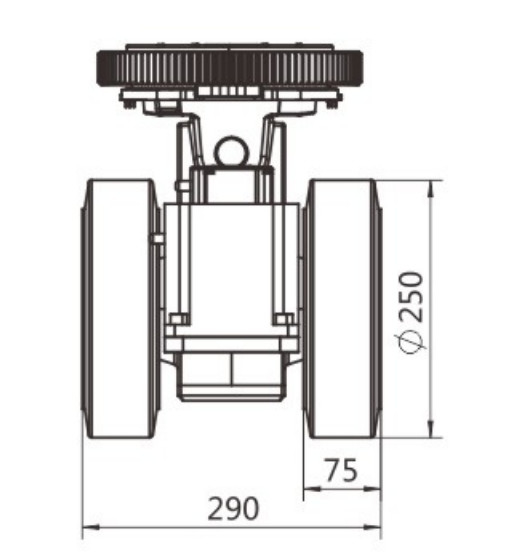 48Volt Driving 2300W AGV Drive Unit Horizontal Two Wheel Differential Series In One