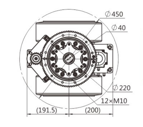 2300W Diameter 300MM AGV Wheel Motor Drive Horizontal Two-Wheel Planetary Series In One