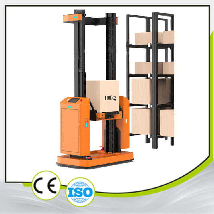 Telescopic Fork Pallet Truck AGV Automated Guided Vehicle Side Fork Type 50KG-100KG