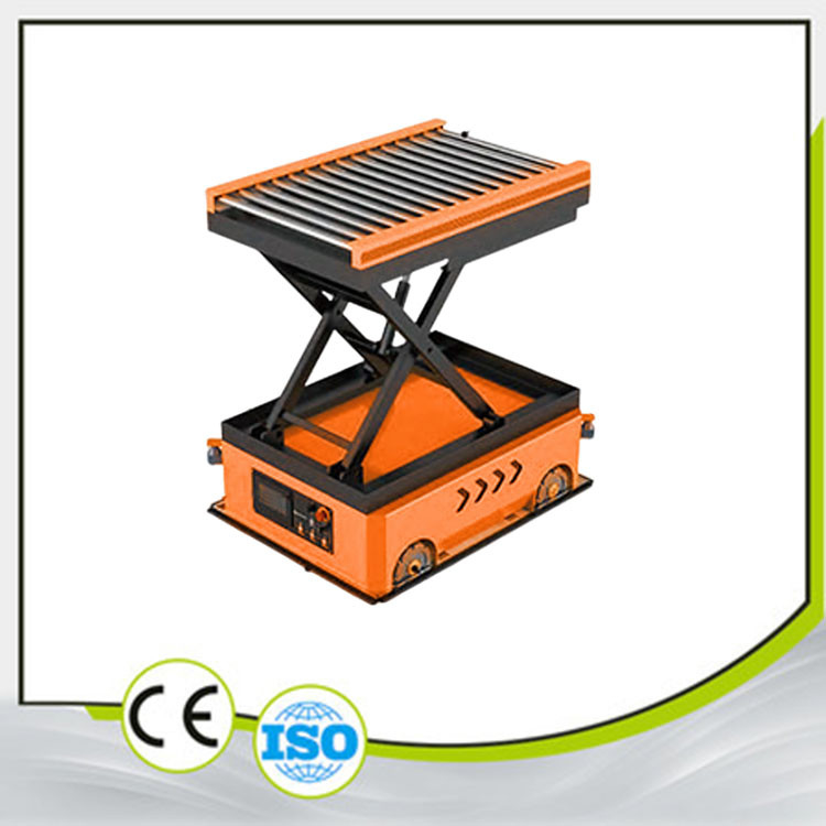 Mecanum Wheel AGV Automatic Guided Vehicle Lifts Power Roller Docking Conveyor Carries 1T-2T Omnidirectional