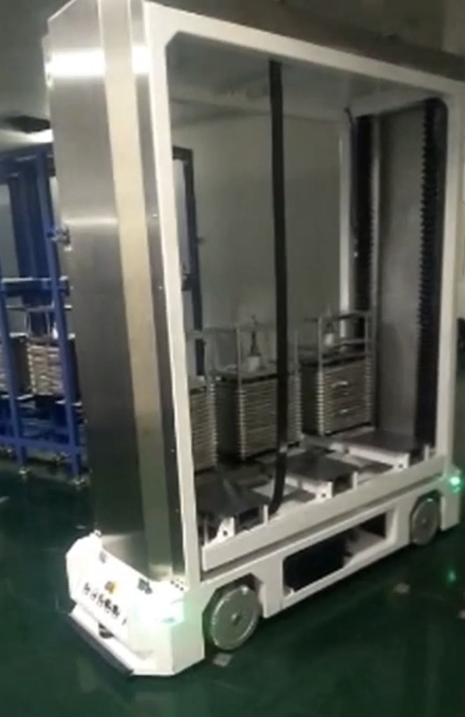 AGV Automated Guided Vehicle Mcnamum Wheel Drive Side Docking Telescopic Lifting Platform Load 150kg Custom