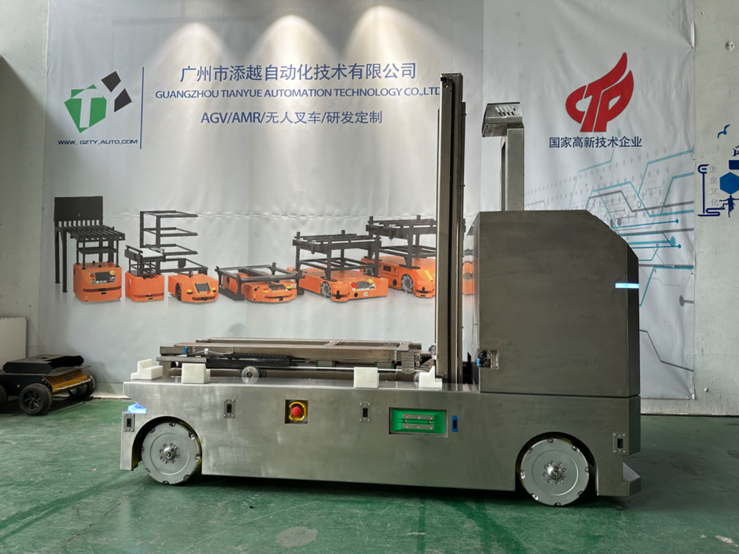 Dust-Free AGV Automated Guided Vehicle LCD Panel Transportation Forward Movement Lengthening And Lifting