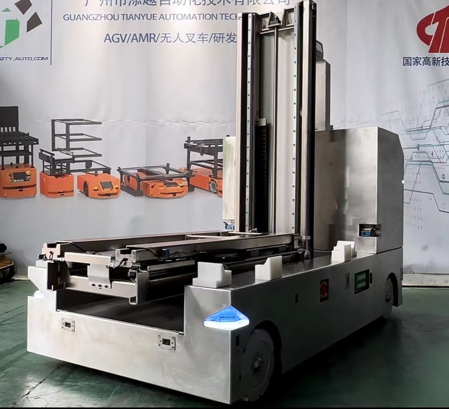 Dust-Free AGV Automated Guided Vehicle LCD Panel Transportation Forward Movement Lengthening And Lifting