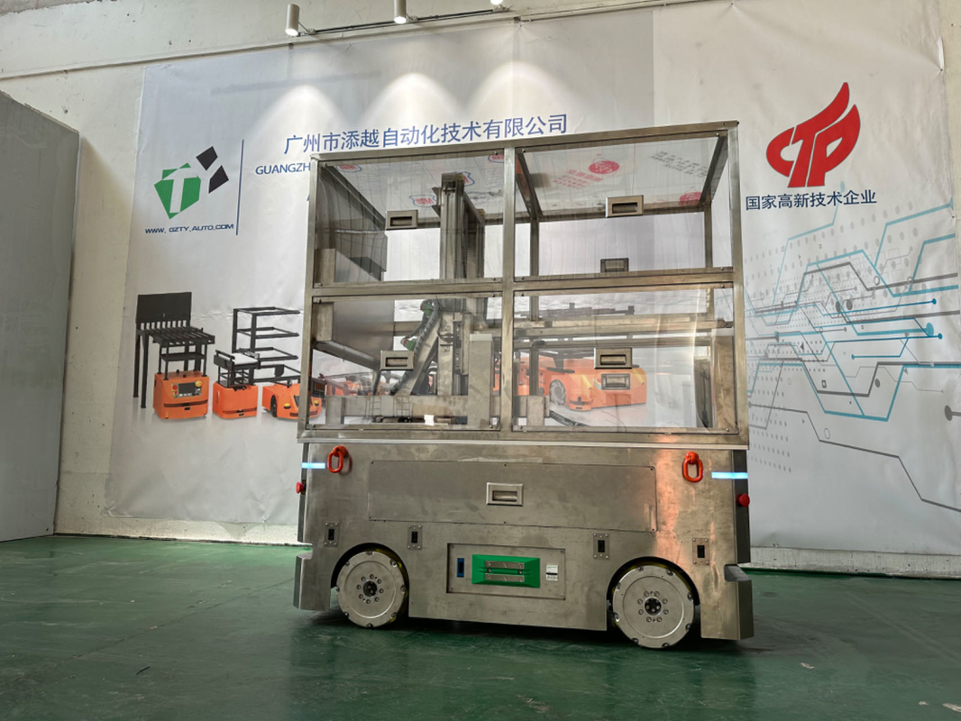 50KG Load AGV Automated Guided Vehicle Full Front-Moving Fork Picks Up LCD Panels Dust-Free Working Environment