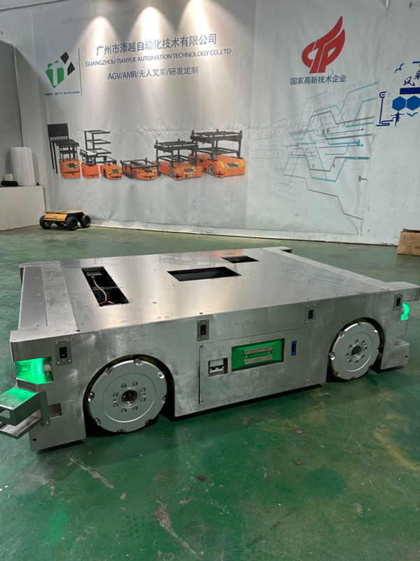 Omni-Directional AGV Automated Guided Vehicle Dust-Free Workshop Customizable Docking Mechanism On Top Load 800KG
